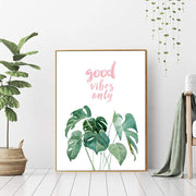 This is a product image of Good Vibes Only - Wall Art Print with Frame. It can be used as an Home Accessories.