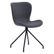 This is a product image of Gryta Dining Chair in Grey Recta Fabric Set of 2. It can be used as an.