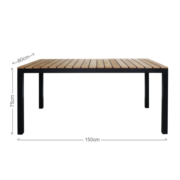 This is a product image of Havana Dining Table (1.5m). It can be used as an Outdoor Furniture