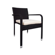 This is a product image of Jardin 1 Chair + 1 Coffee Table White Cushion. It can be used as an Outdoor Furniture.