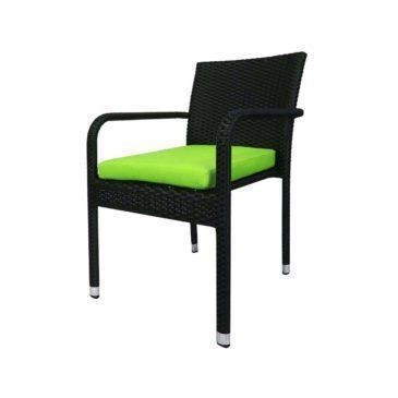 This is a product image of Jardin 2 chair Patio Set Green Cushion. It can be used as an Outdoor Furniture.