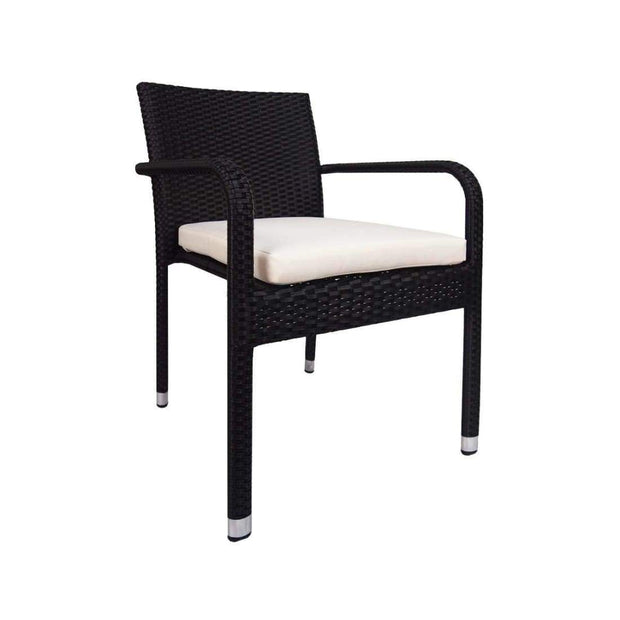This is a product image of Jardin 2 chair Patio Set White Cushion. It can be used as an Outdoor Furniture.