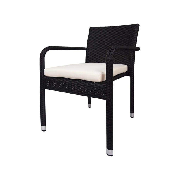 This is a product image of Jardin 2 chair Patio Set White Cushion. It can be used as an Outdoor Furniture.