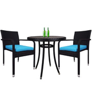 This is a product image of Jardin Outdoor Dining Chair Blue Cushion. It can be used as an Outdoor Furniture.