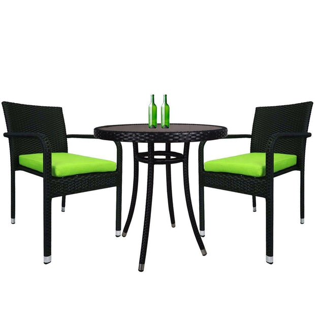 This is a product image of Jardin Outdoor Dining Chair Green Cushion. It can be used as an Outdoor Furniture.