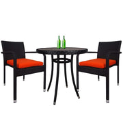 This is a product image of Jardin Outdoor Dining Chair Orange Cushion. It can be used as an Outdoor Furniture.