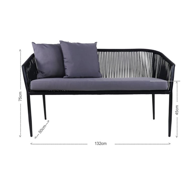 This is a product image of Kyoto 2+1+1 Seater Grey Cushions. It can be used as an Outdoor Furniture.