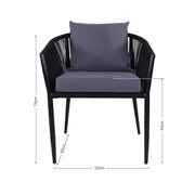 This is a product image of Kyoto 2+1+1 Seater Grey Cushions. It can be used as an Outdoor Furniture.