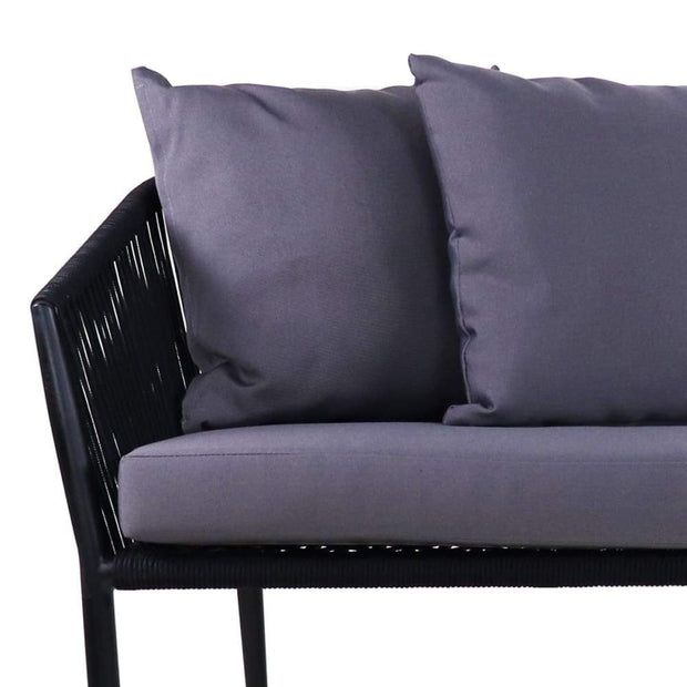 This is a product image of Kyoto Sofa 2 + 1 Seater Grey Cushions. It can be used as an Outdoor Furniture.