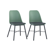 This is a product image of Laxmi Dining Chair Green Set of 2. It can be used as an.