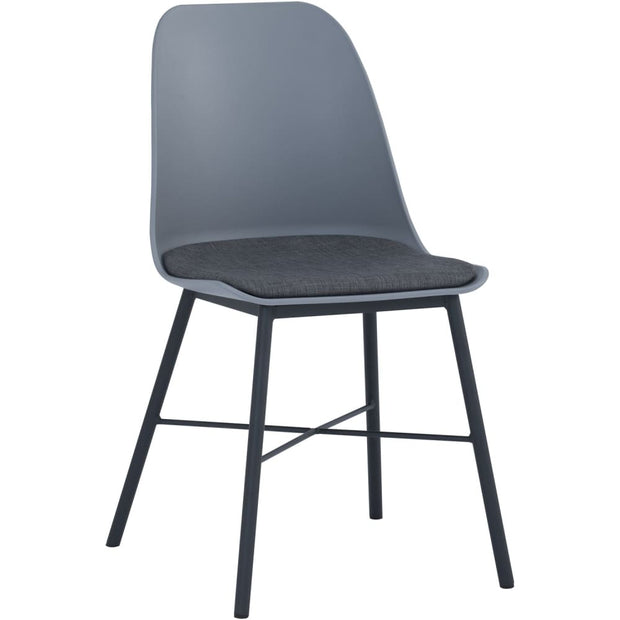 This is a product image of Laxmi Dining Chair Grey Set of 2. It can be used as an.