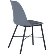This is a product image of Laxmi Dining Chair Grey Set of 2. It can be used as an.
