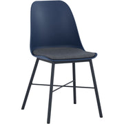 This is a product image of Laxmi Dining Chair Midnight Blue Set of 2. It can be used as an.