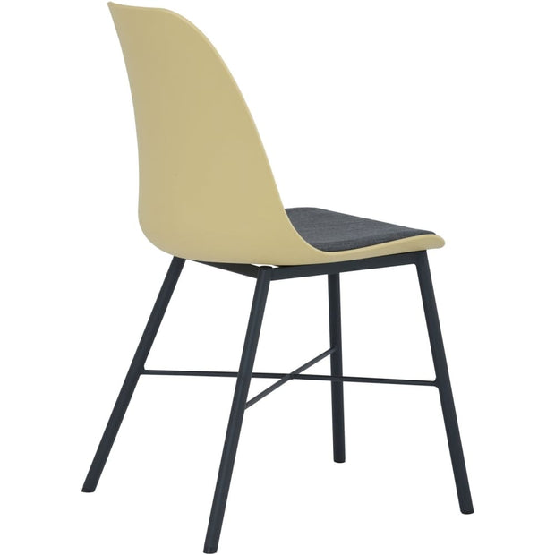 This is a product image of Laxmi Dining Chair Yellow Set of 2. It can be used as an.