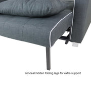 This is a product image of Lottie Sofa Bed Grey. It can be used as an.