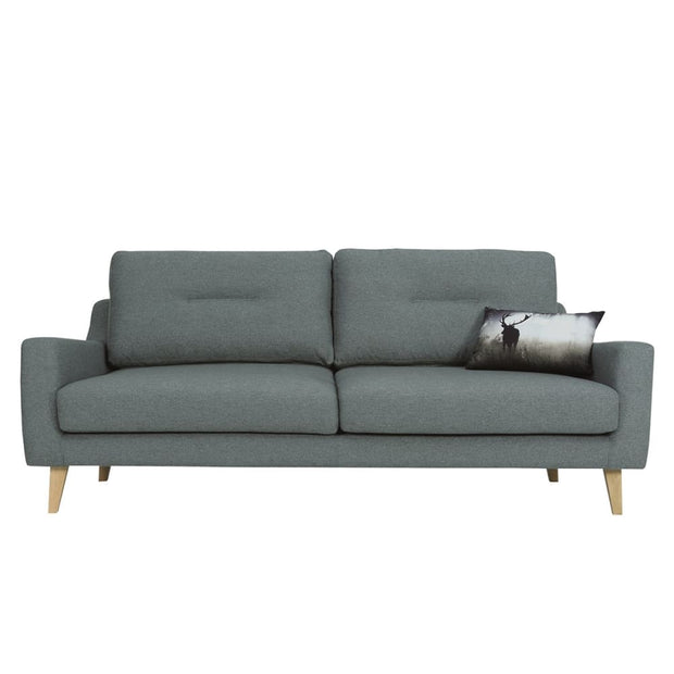 This is a product image of Malibu 3 Seater Sofa in Marble Blue Baize Fabric. It can be used as an.