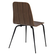 This is a product image of Meiko Dining Chair Walnut Veneer Set of 2. It can be used as an.