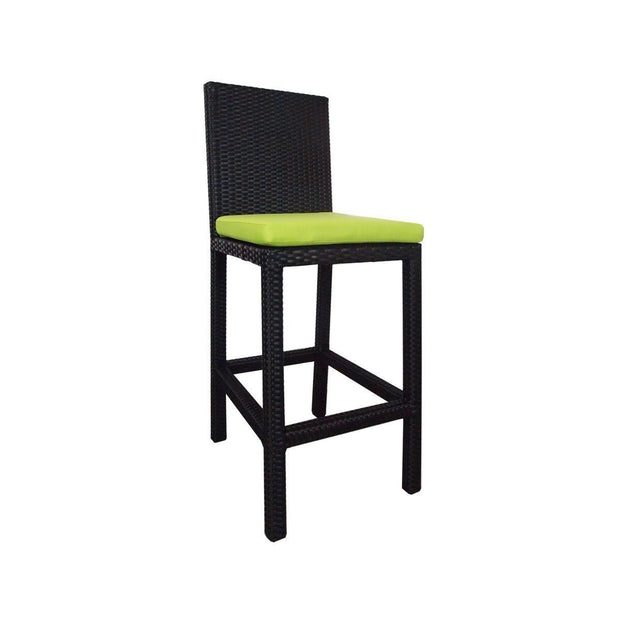 This is a product image of Midas 4 Chair Bar Set Green Cushion. It can be used as an Outdoor Furniture.