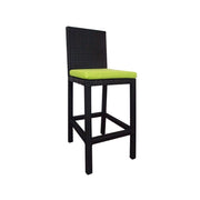This is a product image of Midas Long 4 Chair Bar Set Green Cushions. It can be used as an Outdoor Furniture.