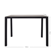 This is a product image of Midas Long 4 Chair Bar Set,White Cushions. It can be used as an Outdoor Furniture.