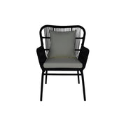 This is a product image of Mirissa Single Armchair Grey Cushion. It can be used as an Outdoor Furniture.