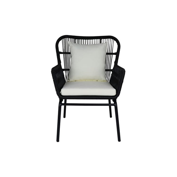This is a product image of Mirissa Single Armchair White Cushion. It can be used as an Outdoor Furniture.