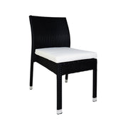 This is a product image of Monde 2 Chair Dining Set White Cushion. It can be used as an Outdoor Furniture.
