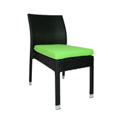 This is a product image of Monde 4 Chair Dining Set Green Cushion. It can be used as an Outdoor Furniture.