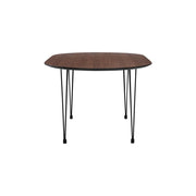 This is a product image of Omeo 4-6 Seat Dining Table in Walnut Veneer Top. It can be used as an.