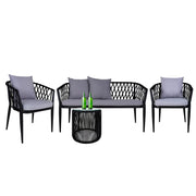 This is a product image of Orgo 2+1+1 Seater Set Grey Cushions. It can be used as an Outdoor Furniture.