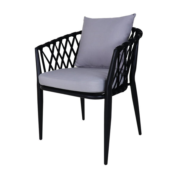 This is a product image of Orgo 2+1+1 Seater Set Grey Cushions. It can be used as an Outdoor Furniture.