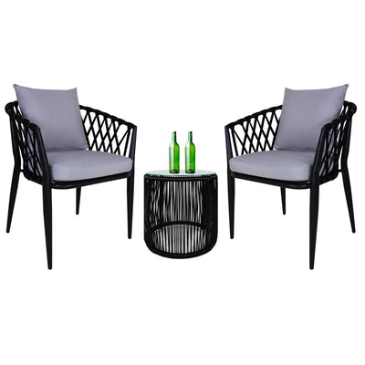 This is a product image of Orgo Patio Armchair Set Grey Cushion (SALE). It can be used as an Outdoor Furniture.