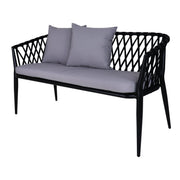 This is a product image of Orgo Sofa 2 + 1 Seater Set Grey Cushions. It can be used as an Outdoor Furniture.