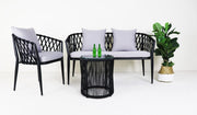 This is a product image of Orgo Sofa Loveseat Grey Cushions (SALE). It can be used as an Outdoor Furniture.