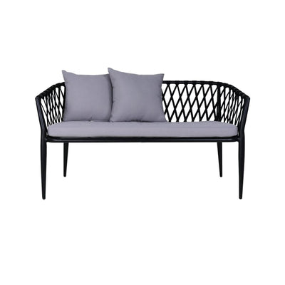 This is a product image of Orgo Sofa Loveseat Grey Cushions. It can be used as an Outdoor Furniture.