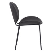 This is a product image of Ormer Dining Chair Titanium Colour PU Leather Set of 2. It can be used as an.