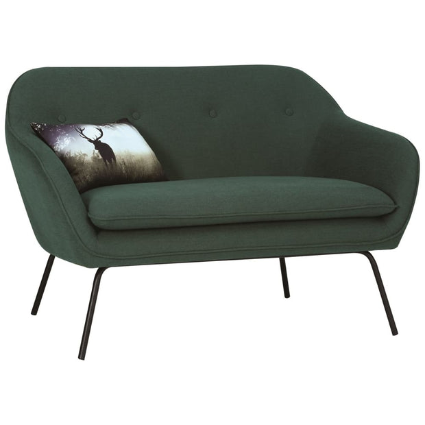 This is a product image of Picanto 2 Seater Sofa in Dark Green Crepon Fabric. It can be used as an.