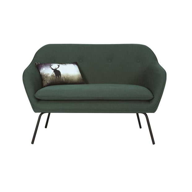 This is a product image of Picanto 2 Seater Sofa in Dark Green Crepon Fabric. It can be used as an.