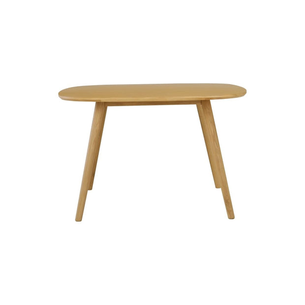 This is a product image of Ponce 2-4 Seat Dining Table in Oak Veneer Top. It can be used as an.
