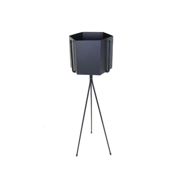 This is a product image of Radiant Black Free Standing Planter. It can be used as an Home Accessories.