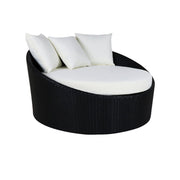 This is a product image of Round Sofa White Cushion. It can be used as an Outdoor Furniture