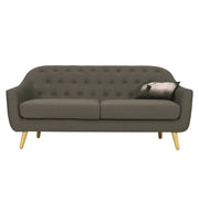 This is a product image of Senku 3 Seater Sofa Grey Burrel Fabric. It can be used as an.