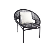This is a product image of Shelton 1 Seater Chair White Pillow. It can be used as an Outdoor Furniture.