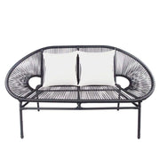 This is a product image of Shelton Loveseat White Pillow. It can be used as an Outdoor Furniture.