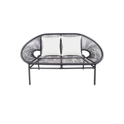 This is a product image of Shelton Loveseat White Pillow. It can be used as an Outdoor Furniture.