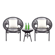 This is a product image of Shelton Patio Set 2 White Pillows. It can be used as an Outdoor Furniture.