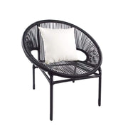 This is a product image of Shelton Sofa Set 4 White Pillows. It can be used as an Outdoor Furniture.