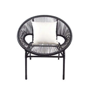 This is a product image of Shelton Sofa Set 4 White Pillows. It can be used as an Outdoor Furniture.