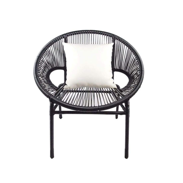 This is a product image of Shelton Sofa Set 4 White Pillows. It can be used as an Outdoor Furniture.