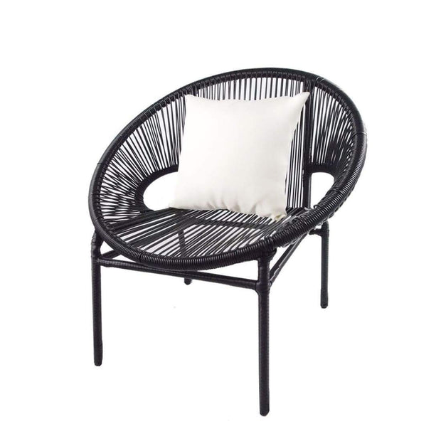 This is a product image of Shelton Sofa Set 4 White Pillows. It can be used as an Outdoor Furniture.